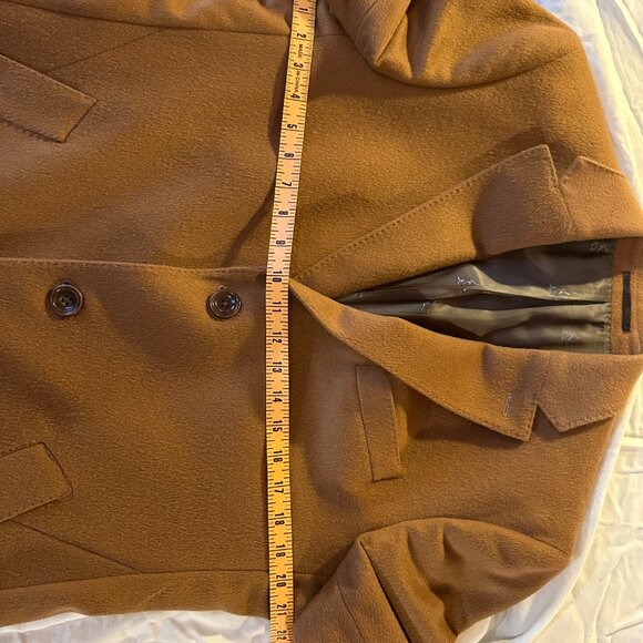 Charles Tyrwhitt LIght Camel Wool Overcoat - Picture 9 of 14